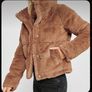 Abercrombie & Fitch Tan Teddy Jacket